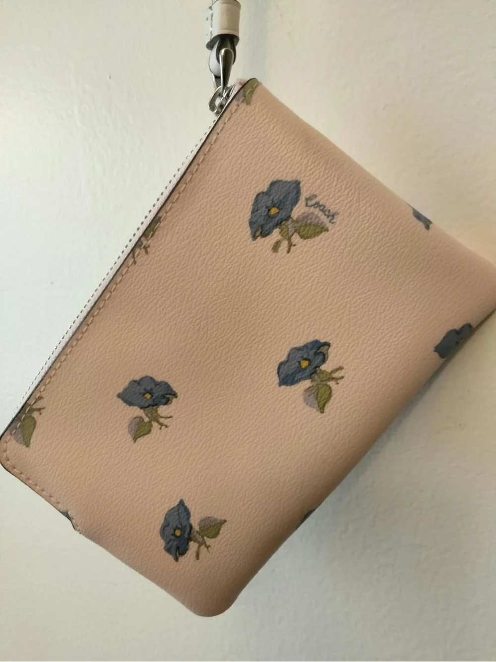 Coach Blush Pink Floral Wristlet